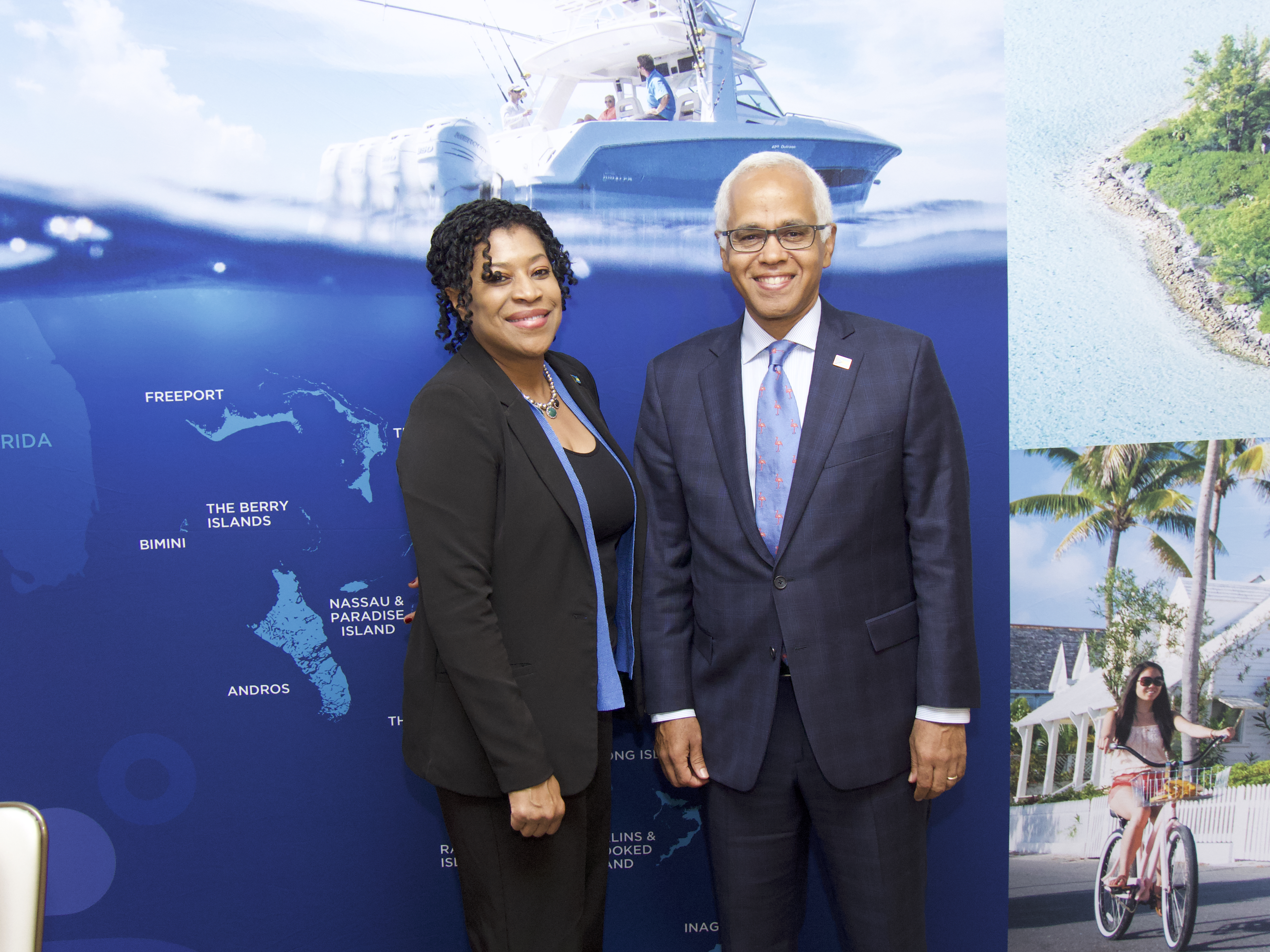 Charnelle Brown, Deputy High Commissioner along with Bahamas Minister of Tourism, Hon. Dionisio D’Aguilar at Vancouver Media event