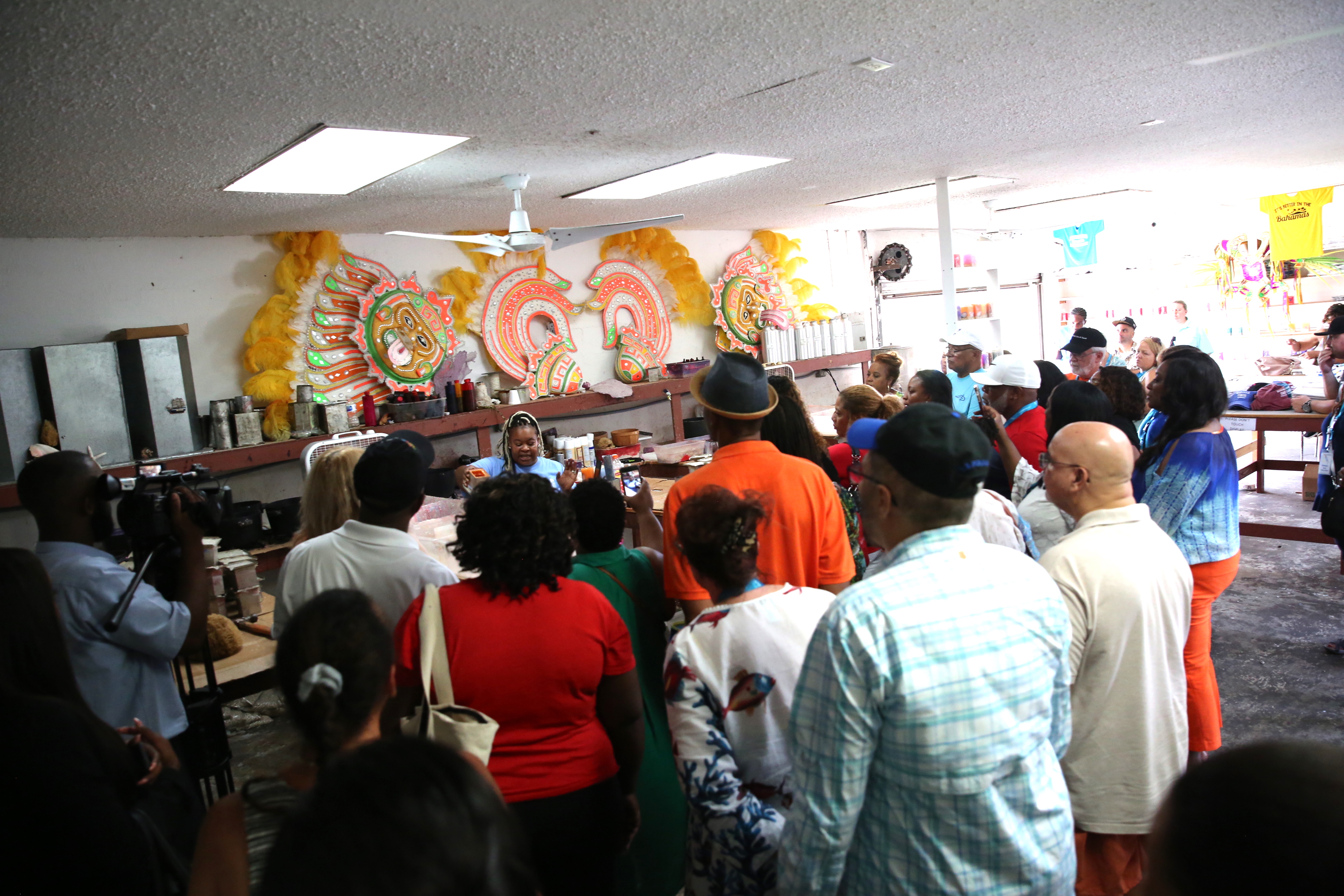 Travel agents tour the Candle Factory in Freeport