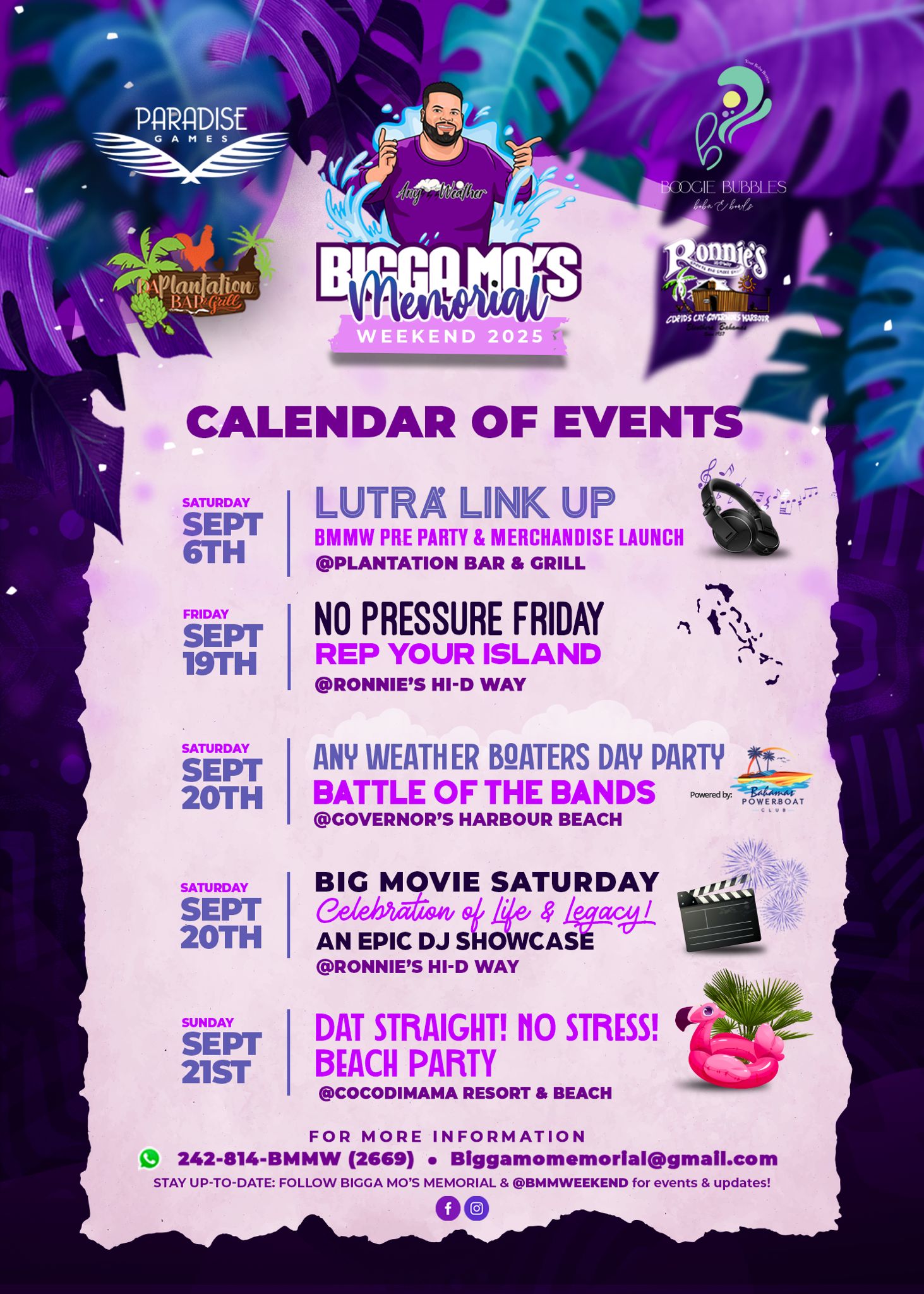 Bigga Mo Memorial Weekend 2025 event schedule