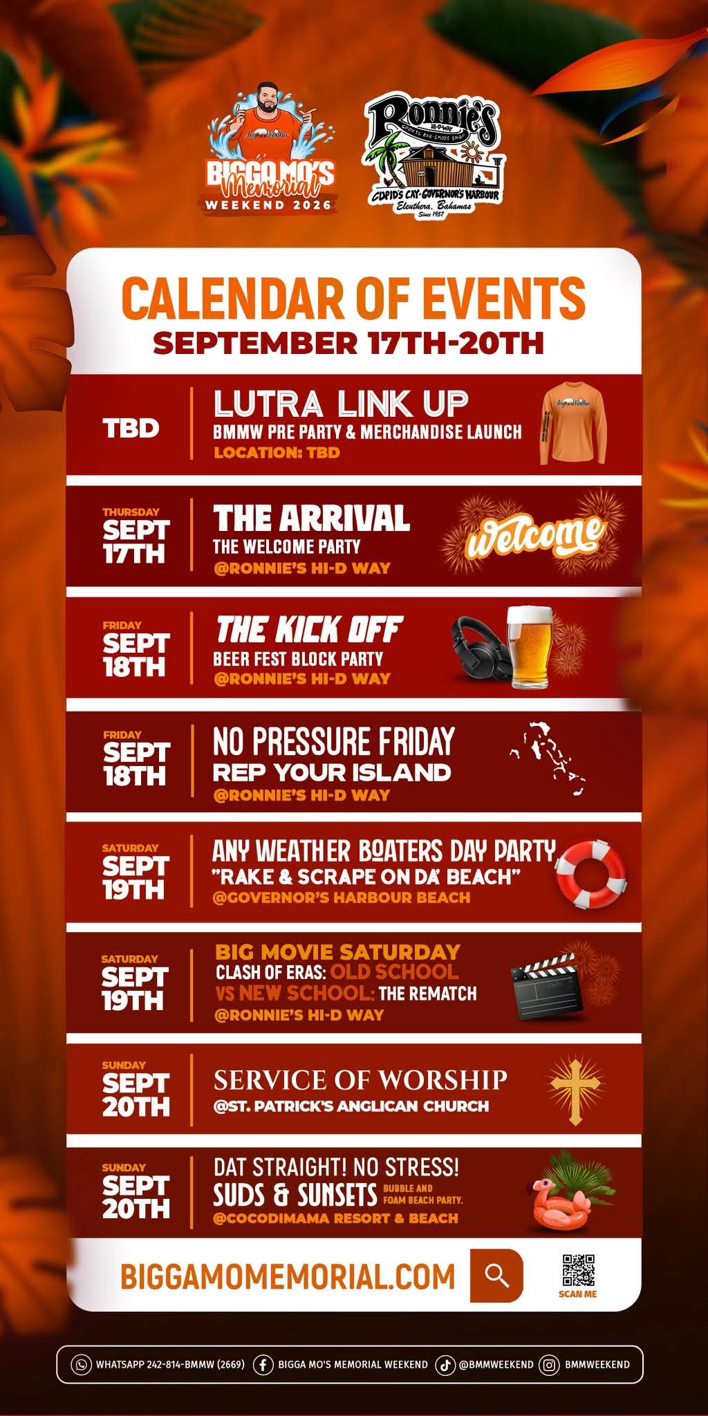 Bigga Mo Memorial Weekend 2026 event schedule